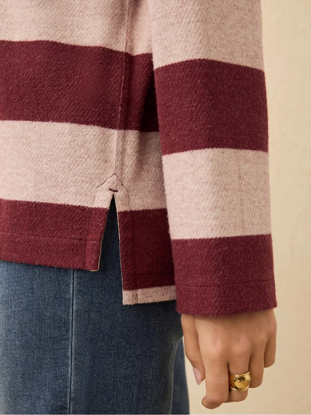 FAHERTY Legend Sweater Rugby Popover - Deep Red Rugby - Picture 4 of 13